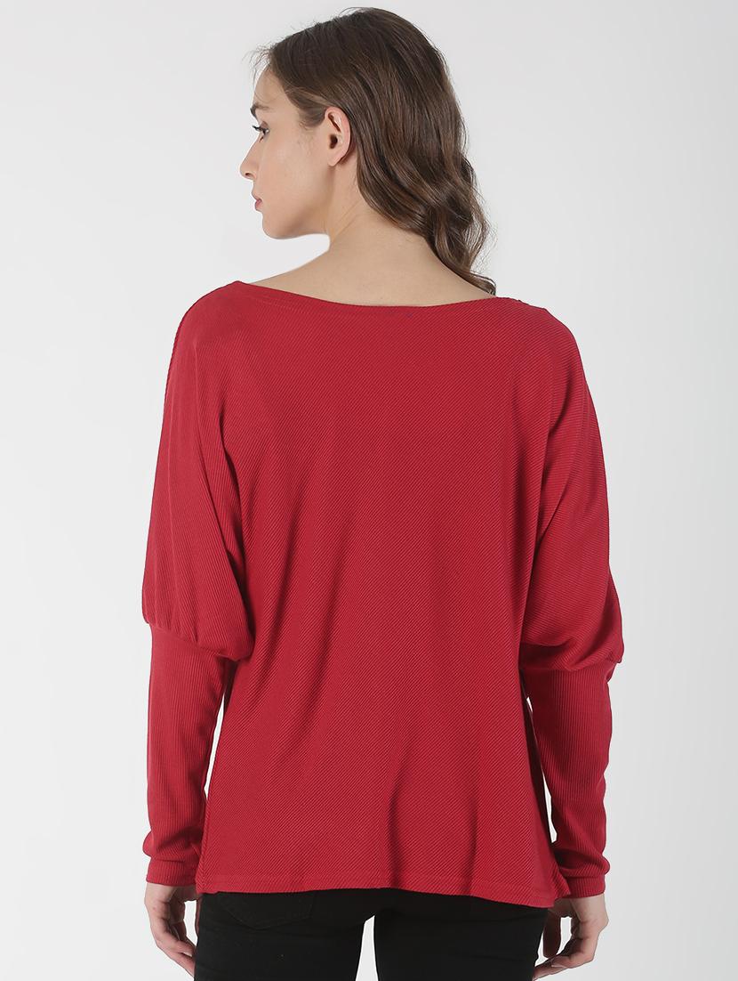 boat neck solid pullover - 17086046 - Zoom Image - 3