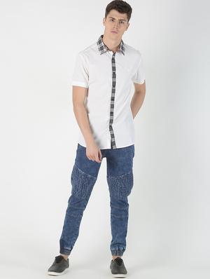 white solid casual shirt - 17086064 - Standard Image - 4