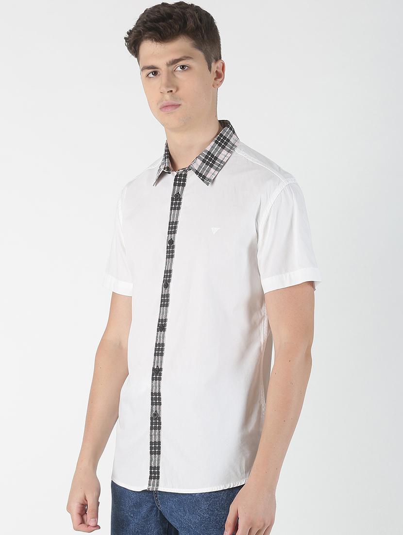 white solid casual shirt - 17086064 - Zoom Image - 2