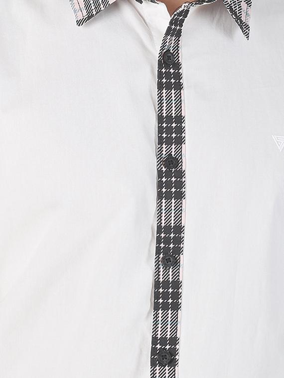 white solid casual shirt - 17086064 - Zoom Image - 5