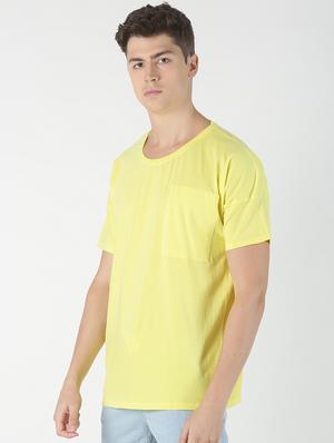 yellow solid pocket t-shirt - 17086068 - Standard Image - 2