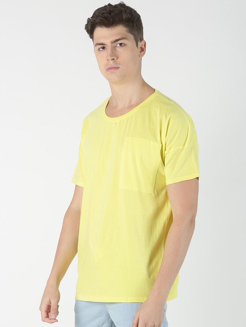 yellow solid pocket t-shirt - 17086068 - Zoom Image - 2