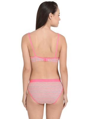 bow patch printed bra and panty set - 17086307 - Standard Image - 3