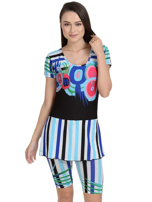 blue printed swimsuit - 17086375 - Standard Image - 1