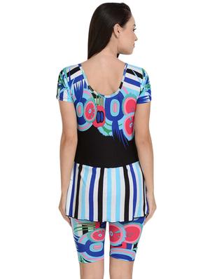 blue printed swimsuit - 17086375 - Standard Image - 3