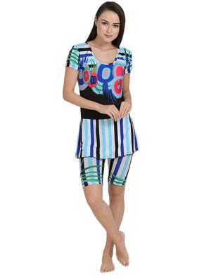 blue printed swimsuit - 17086375 - Standard Image - 4