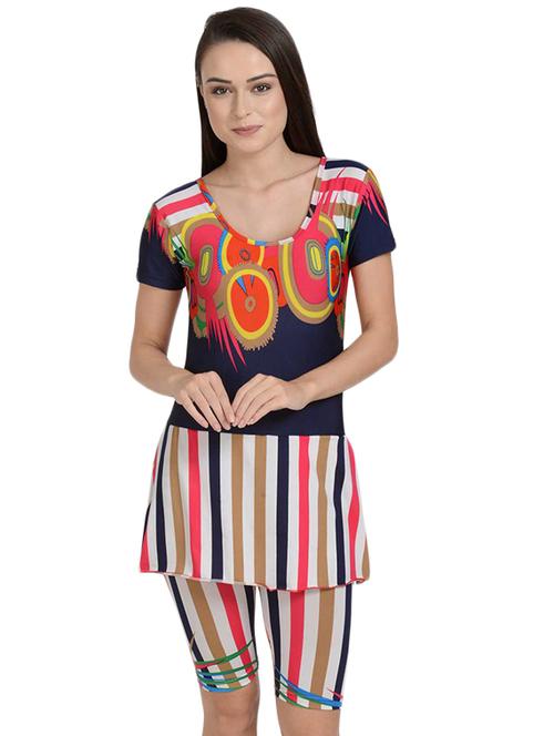 multi colored poly spandex swimsuit - 17086376 - Standard Image - 1