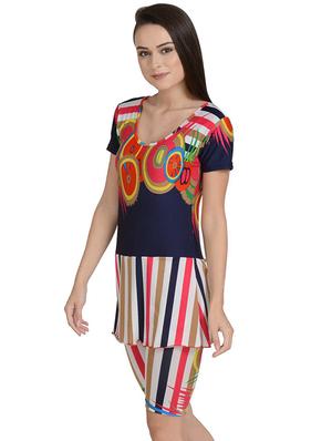 multi colored poly spandex swimsuit - 17086376 - Standard Image - 2