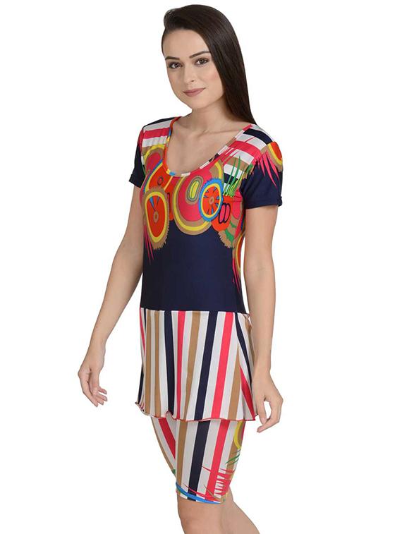 multi colored poly spandex swimsuit - 17086376 - Zoom Image - 2