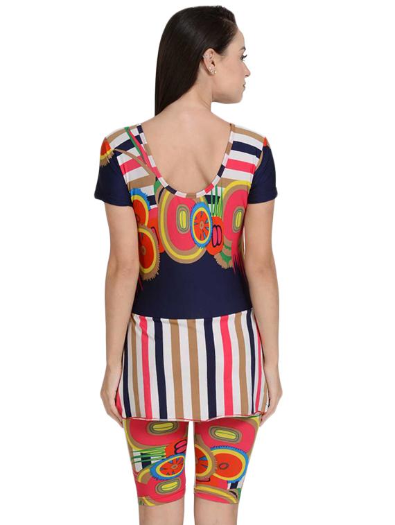 multi colored poly spandex swimsuit - 17086376 - Zoom Image - 3