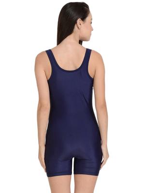 navy blue poly spandex swimsuit - 17086377 - Standard Image - 3