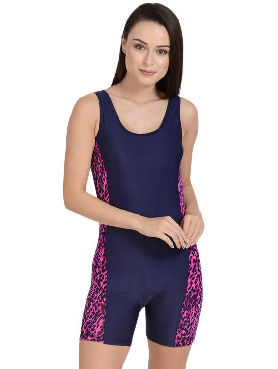 navy blue poly spandex swimsuit - 17086377 - Zoom Image - 1
