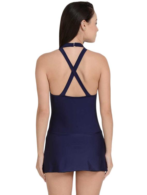 navy blue poly spandex swimsuit - 17086380 - Zoom Image - 3