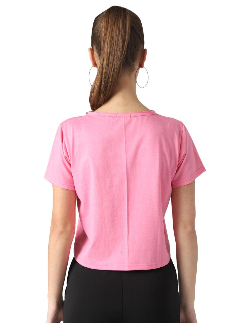 heart print crop tee - 17086403 - Zoom Image - 3