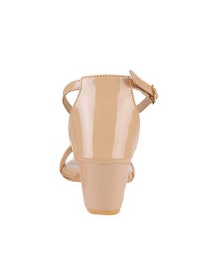 beige patent back strap sandals - 17086422 - Standard Image - 3