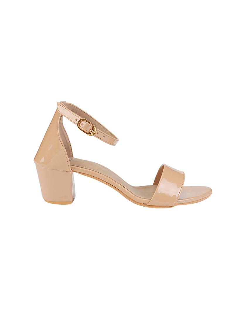 beige patent back strap sandals - 17086422 - Zoom Image - 2