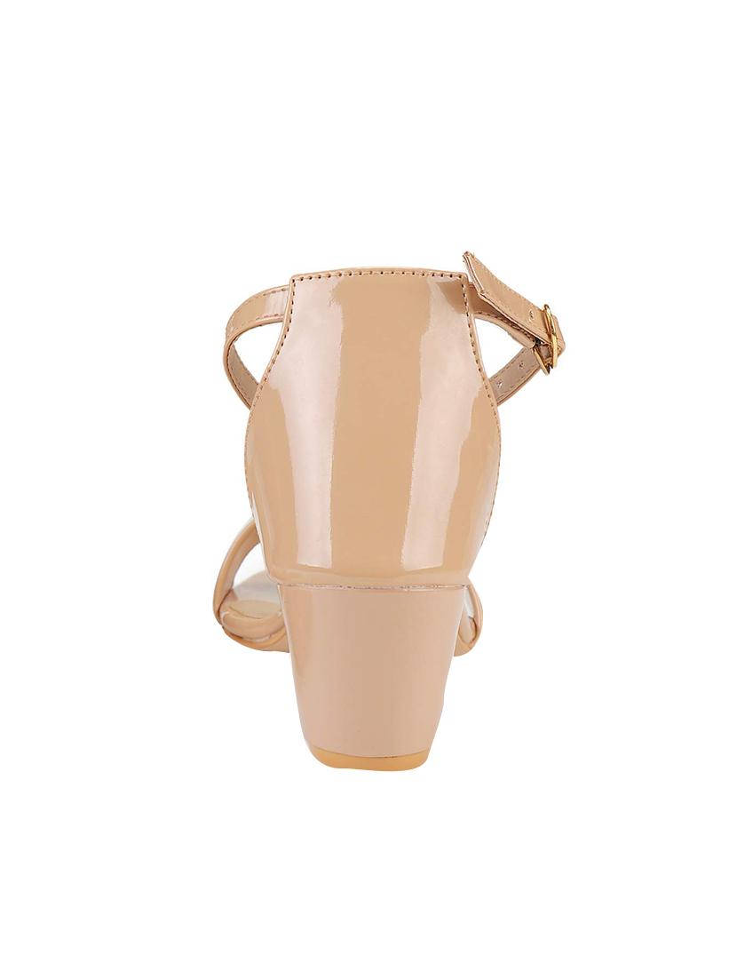 beige patent back strap sandals - 17086422 - Zoom Image - 3