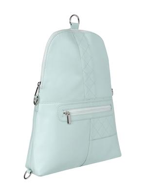 blue leatherette (pu) regular backpack - 17086668 - Standard Image - 4