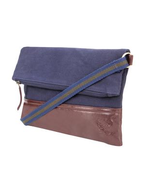 blue canvas regular sling bag - 17086670 - Standard Image - 4