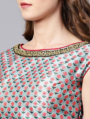 printed panelled lehenga - 17086685 - Standard Image - 4