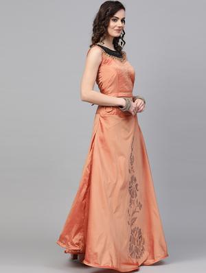 solid flared lehenga - 17086694 - Standard Image - 2