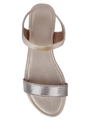 gold back strap sandals - 17086819 - Standard Image - 4