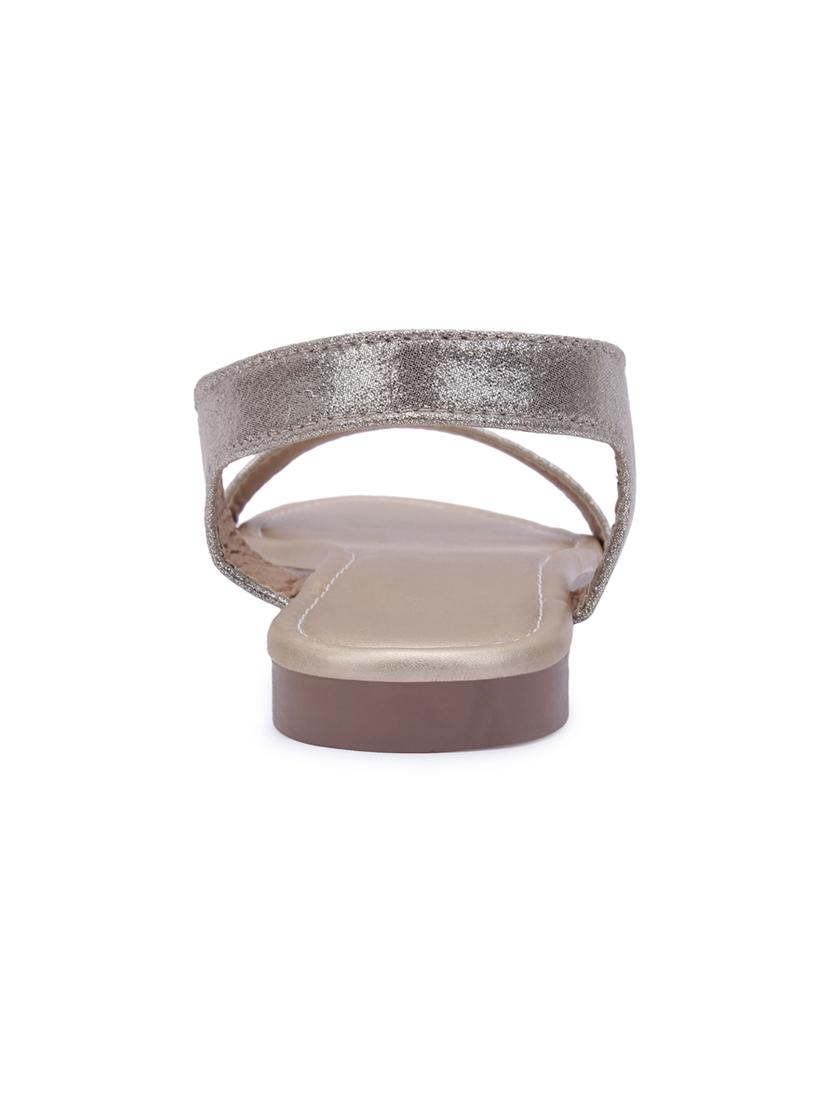 gold back strap sandals - 17086819 - Zoom Image - 3