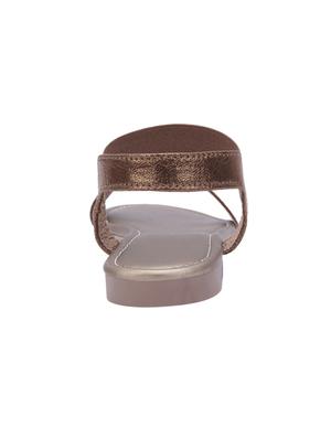 copper back strap sandals - 17086859 - Standard Image - 3