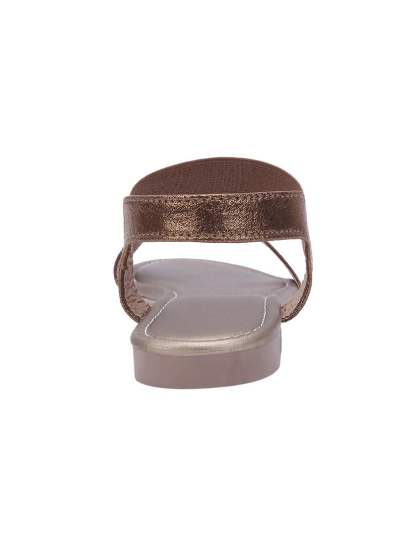 copper back strap sandals - 17086859 - Zoom Image - 3