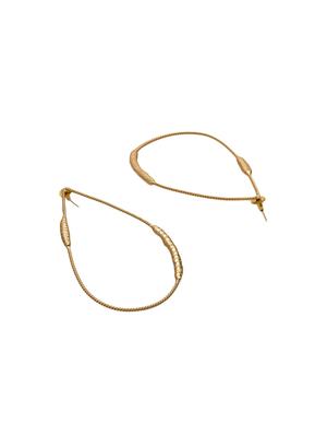 gold metal drop earring - 17086871 - Standard Image - 3
