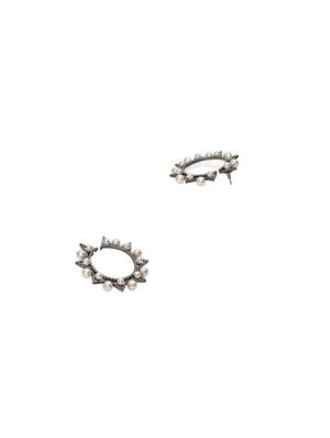 silver copper hoop earring - 17086886 - Standard Image - 3