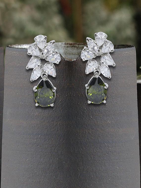 silver copper drop earring - 17086907 - Zoom Image - 1