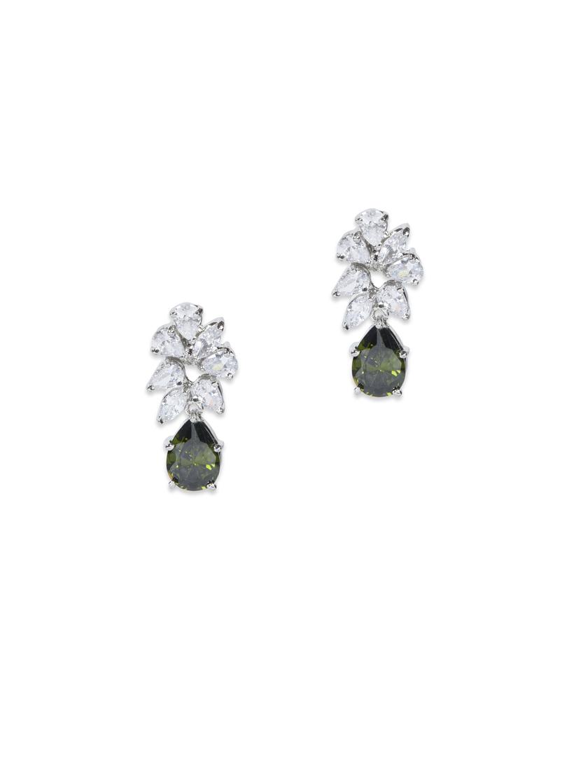 silver copper drop earring - 17086907 - Zoom Image - 2