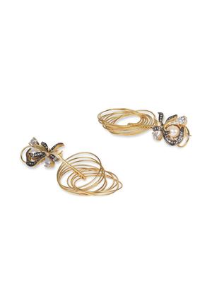 gold copper drop earring - 17086912 - Standard Image - 3