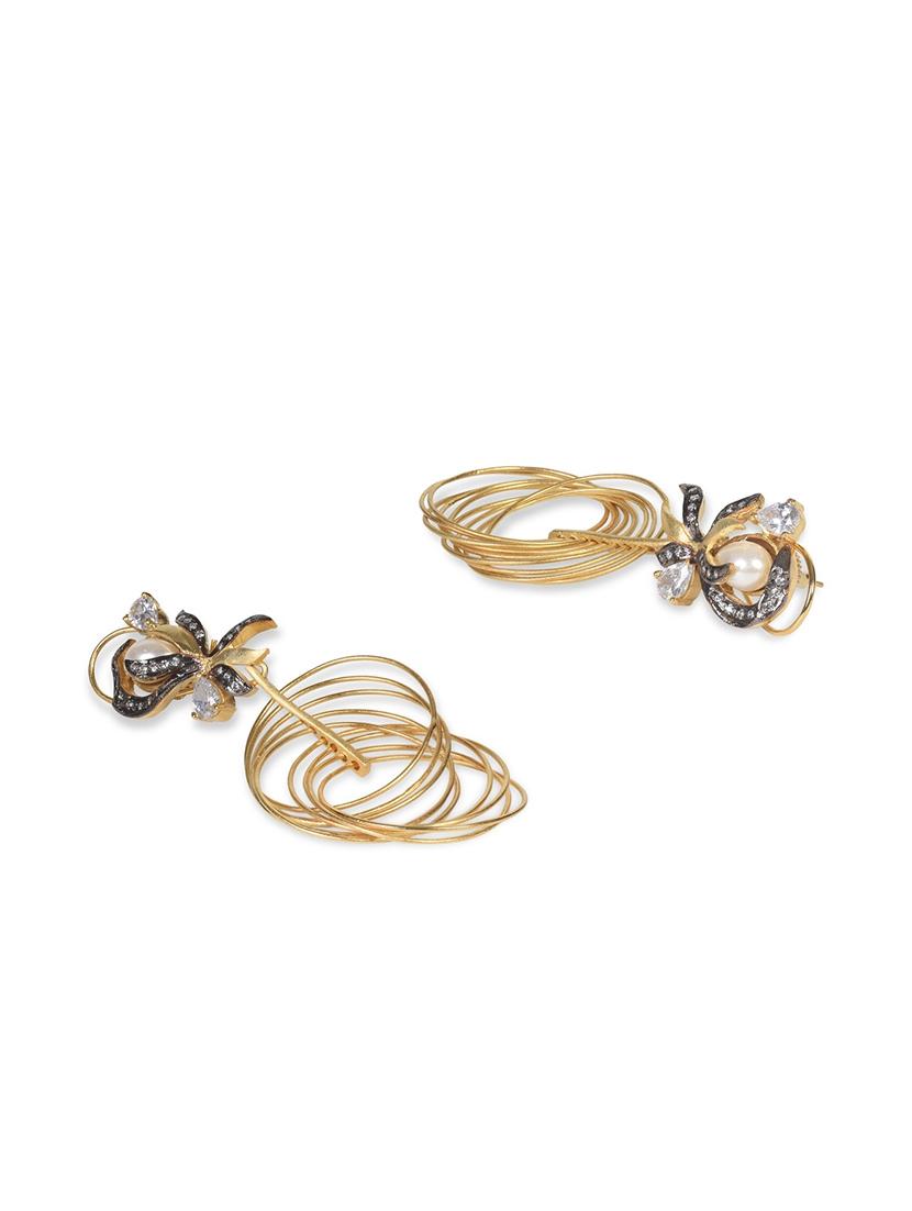 gold copper drop earring - 17086912 - Zoom Image - 3