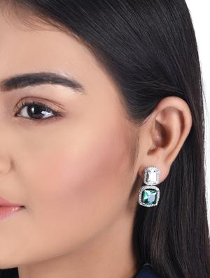 silver copper drop earring - 17086916 - Standard Image - 4