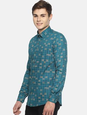 green checkered casual shirt - 17087101 - Standard Image - 2