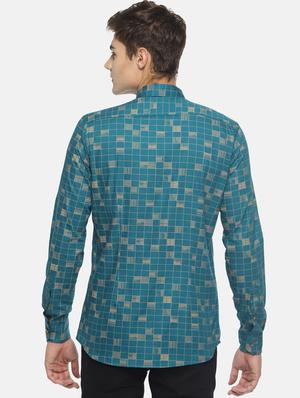 green checkered casual shirt - 17087101 - Standard Image - 3