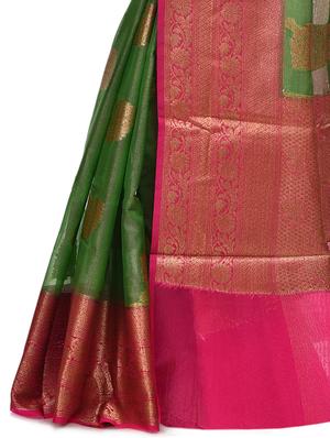 self design banarasi saree with blouse - 17087469 - Standard Image - 4