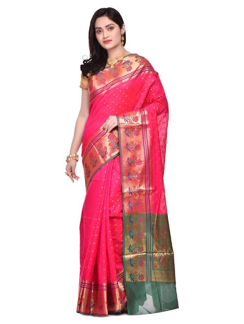 bordered banarasi saree with blouse - 17087479 - Standard Image - 1