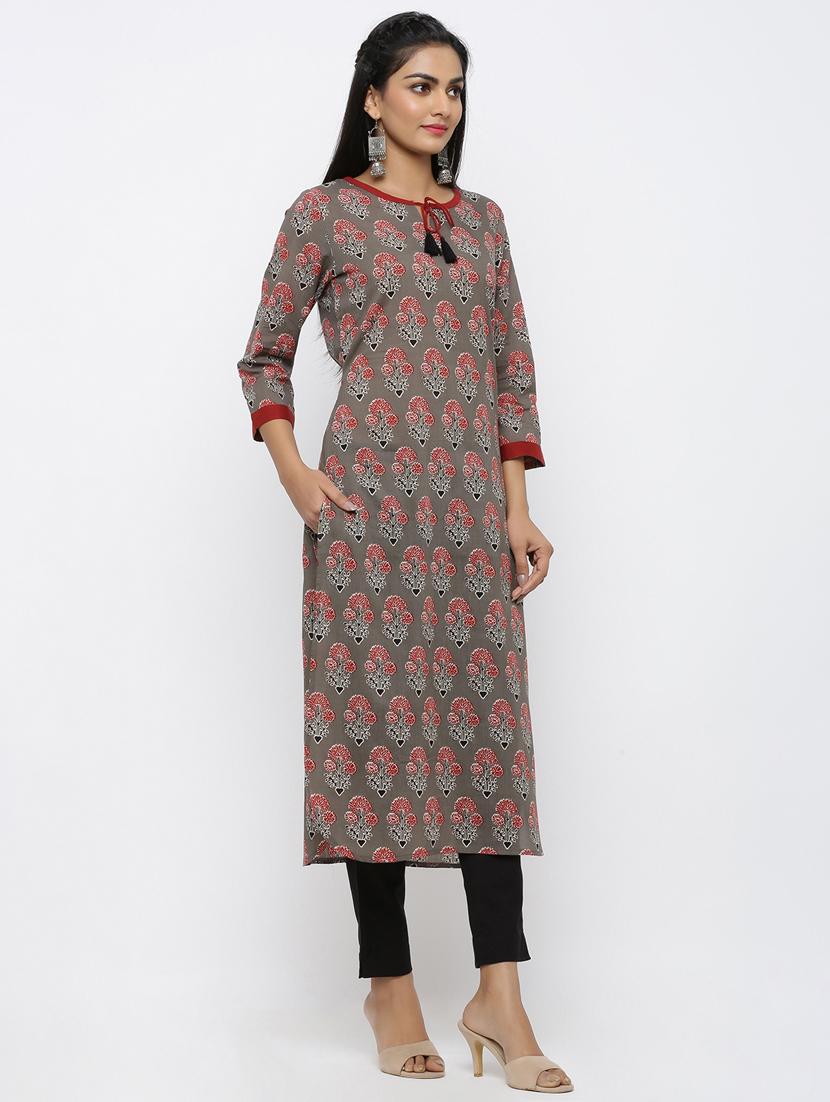 printed kurta pant set - 17087704 - Zoom Image - 2