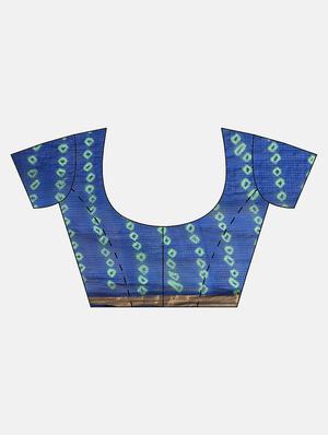 solid plain saree with blouse - 17087809 - Standard Image - 3