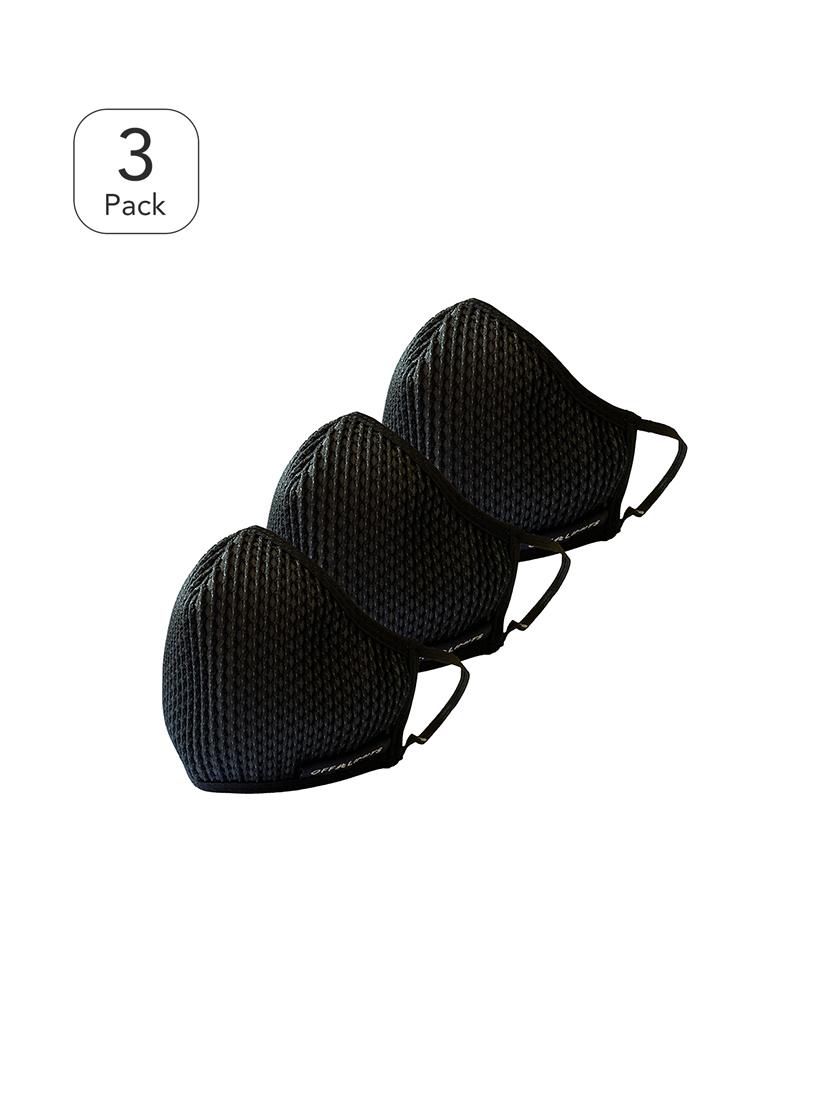 black soft poly fabric anti-pollution men mask (pack of 3) - 17088251 - Zoom Image - 1