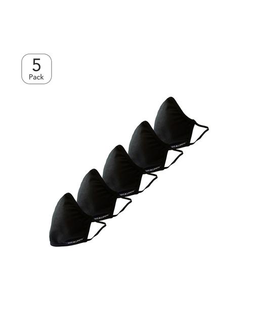 black 110 poly fabric anti-pollution men mask (pack of 5) - 17088254 - Standard Image - 1