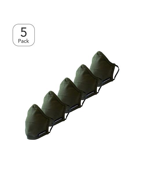 green 110 poly fabric anti-pollution men mask (pack of 5) - 17088256 - Standard Image - 1