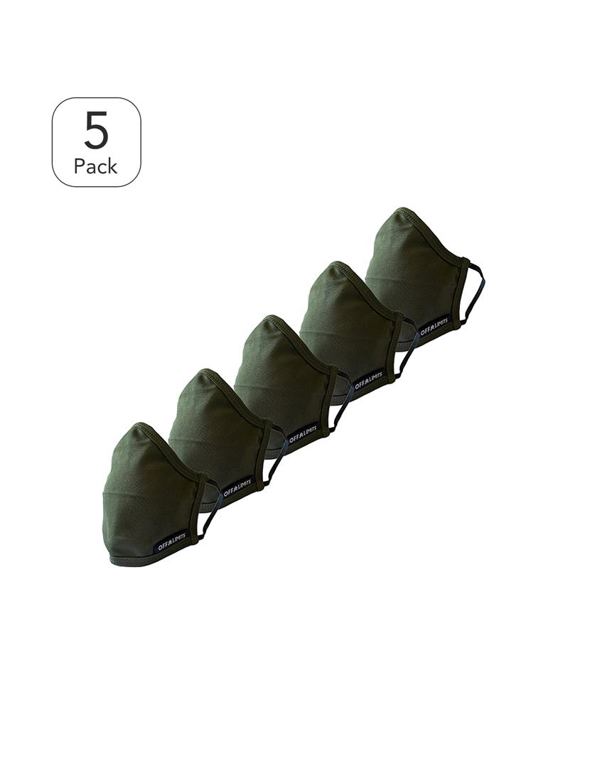 green 110 poly fabric anti-pollution men mask (pack of 5) - 17088256 - Zoom Image - 1