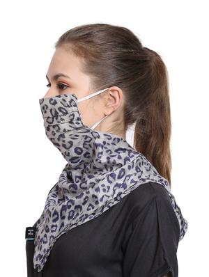black viscose printed women mask - 17088279 - Standard Image - 2