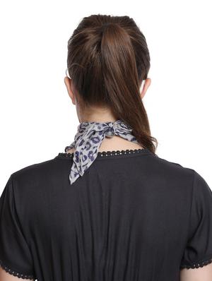 black viscose printed women mask - 17088279 - Standard Image - 3