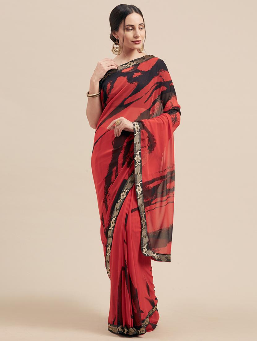 abstract woven saree with blouse - 17088508 - Zoom Image - 1