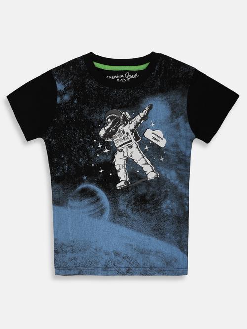 black cotton t-shirt with free mask - 17088542 - Standard Image - 1